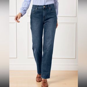 NWOT TALBOTS HIGH WAIST RELAXED JEANS - HURON WASH